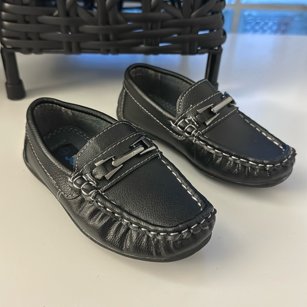 JOSMO Baby Boy Black Loafer Dress Shoes